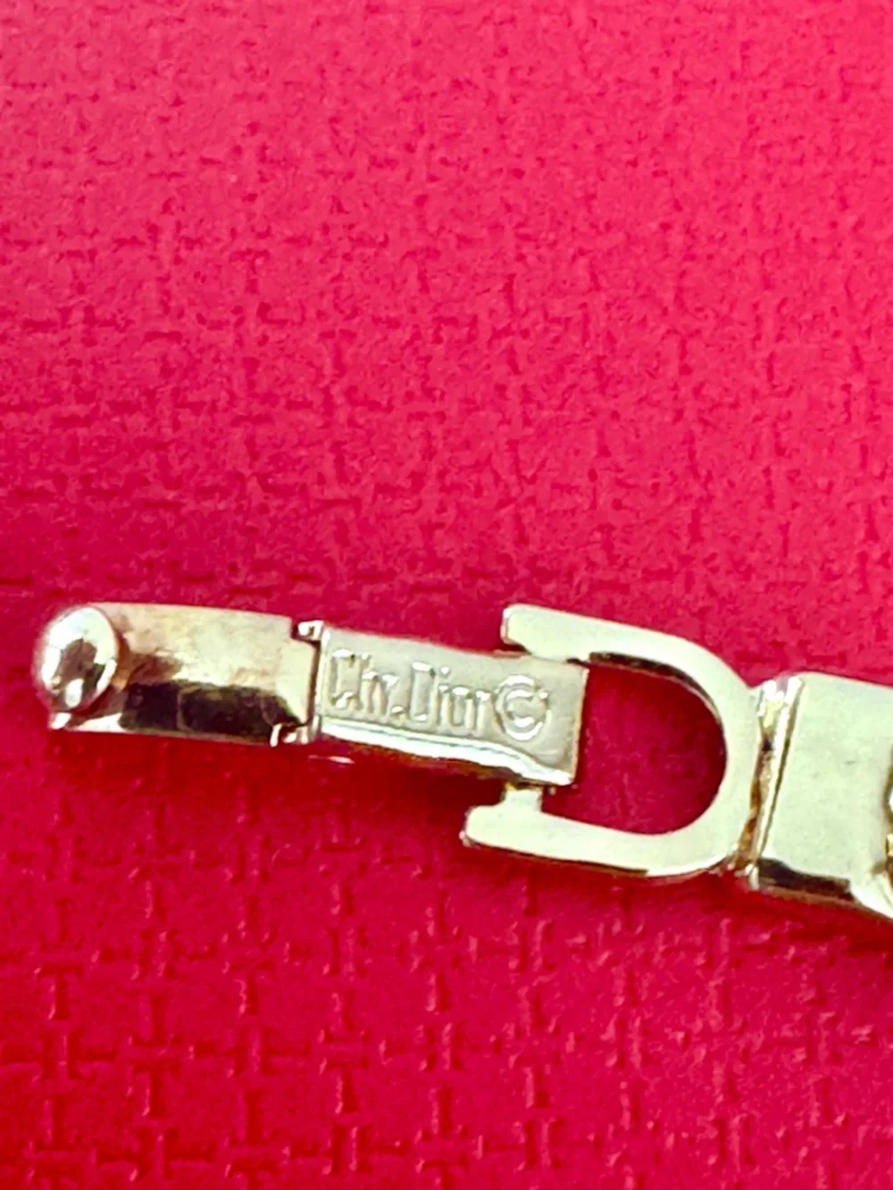 CHRISTIAN DIOR Vintage CD ID Bracelet Gold Tone 7” Germany Giftable Box - Picture 6 of 8